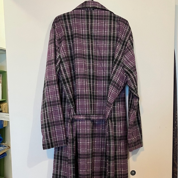Purple Plaid Trench Coat - Picture 7 of 10